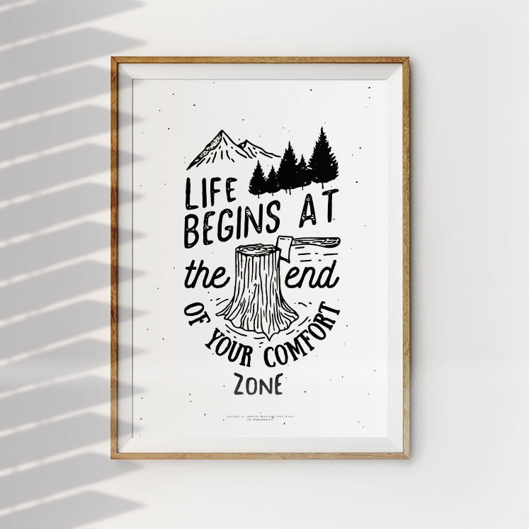 Comfort Zone {Poster} - Posters by Northern Edge Prints, The Commandment Co , Singapore Christian gifts shop