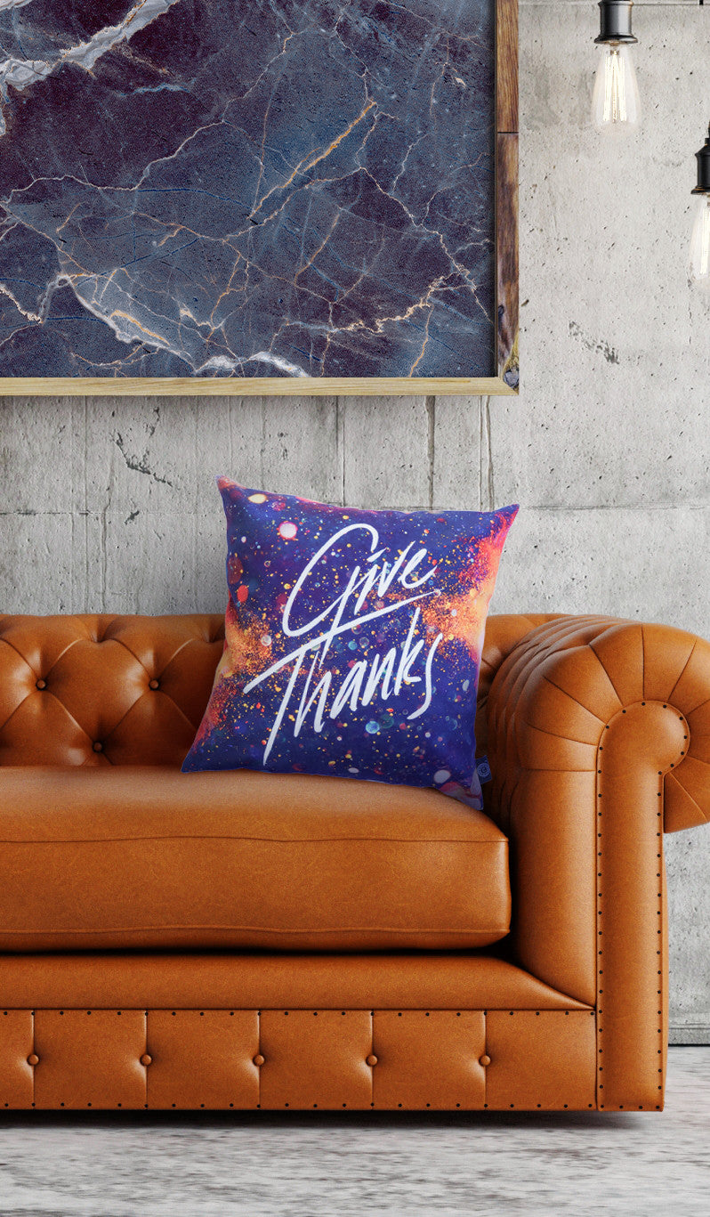 Give Thanks {Cushion Cover} - Cushion Covers by The Commandment, The Commandment Co , Singapore Christian gifts shop
