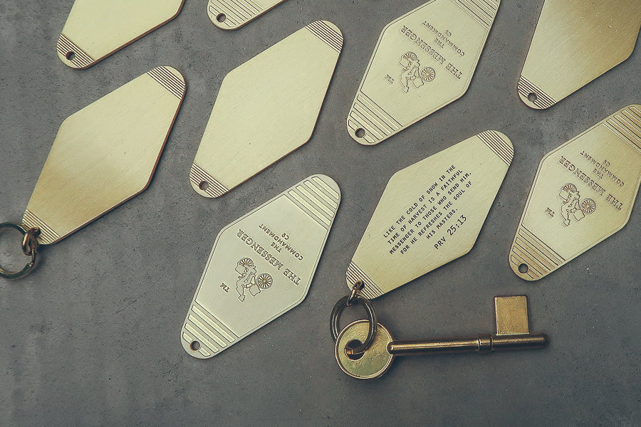 Hotel Brass Keychain - Keychain by The Messenger by TCCO, The Commandment Co , Singapore Christian gifts shop