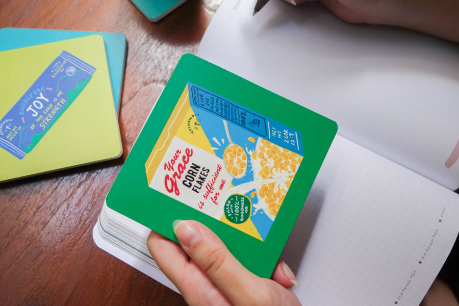 Grace Cereal Christian wooden coaster from the LOVE SUPERMARKET collection.