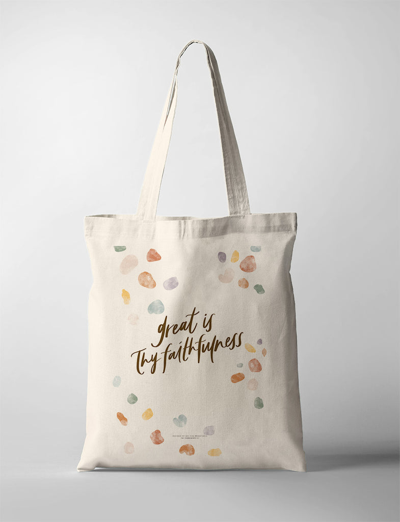 Great Is Thy Faithfulness {Tote Bag} - tote bag by Oh Katie Pie, The Commandment Co , Singapore Christian gifts shop