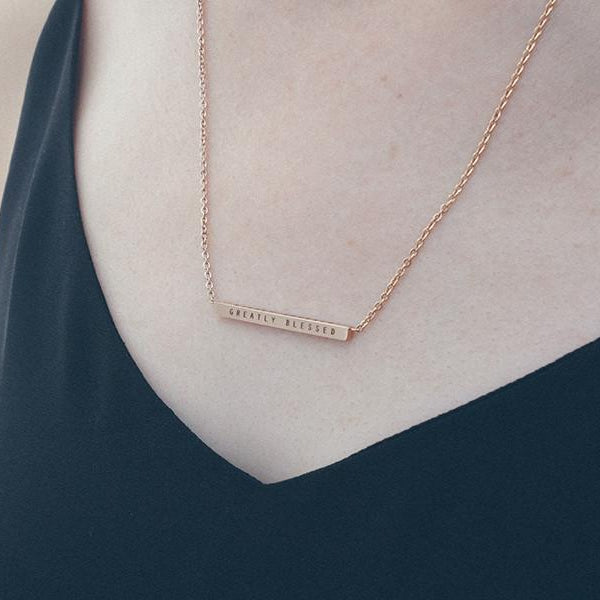 The Greatest of These is Love {Bar Pendant Necklace} - Necklace {by J&Co Foundry} by J&Co Foundry, The Commandment Co , Singapore Christian gifts shop