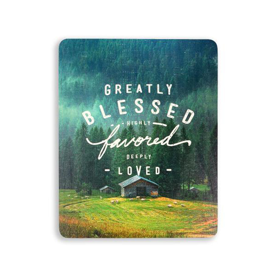Greatly Blessed Highly Favored Deeply Loved {Wood Board} - Wood Board by Timber+Shepherd, The Commandment Co , Singapore Christian gifts shop