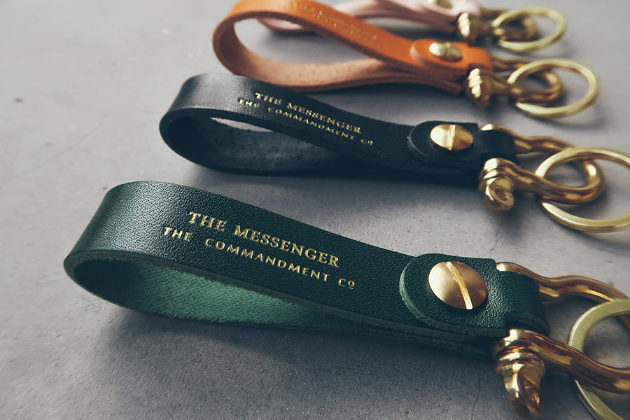 Leather Keychain with Brass - Keychain by The Messenger by TCCO, The Commandment Co , Christian Gifts Store Singapore