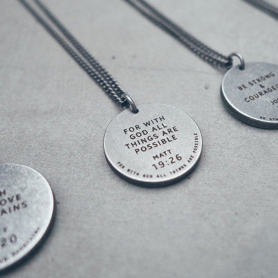 Gunmetal Round Necklace - Accessories by The Commandment Co, The Commandment Co , Singapore Christian gifts shop