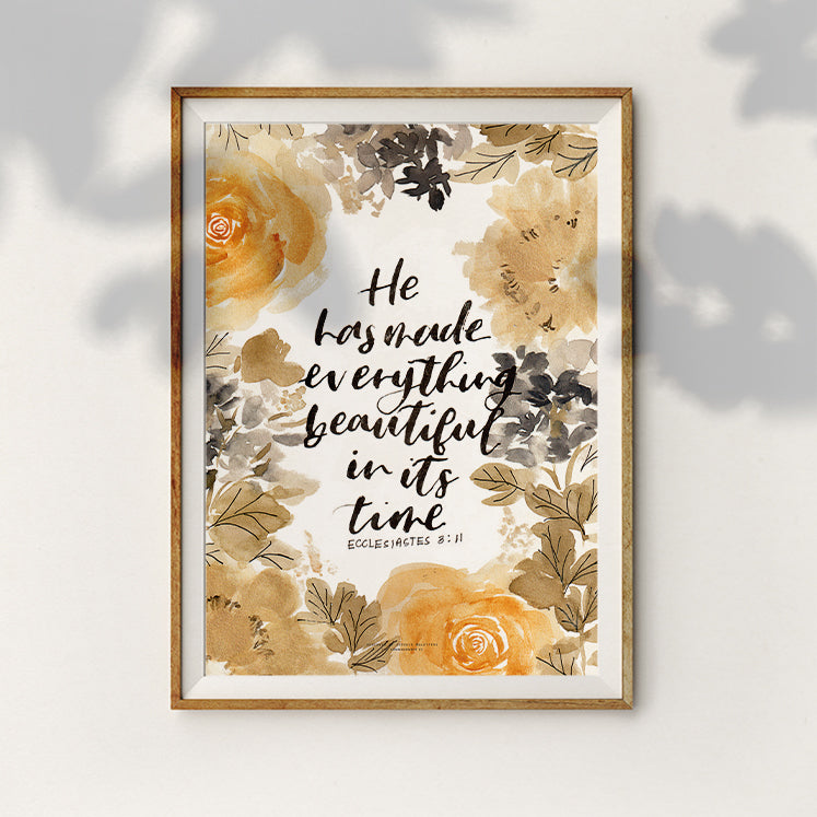 He Has Made Everything Beautiful {Poster} - Posters by QLetters, The Commandment Co , Singapore Christian gifts shop