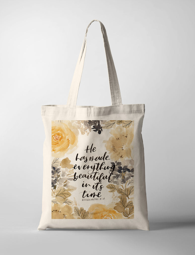 He Has Made Everything Beautiful {Tote Bag} - tote bag by QLetters, The Commandment Co , Singapore Christian gifts shop