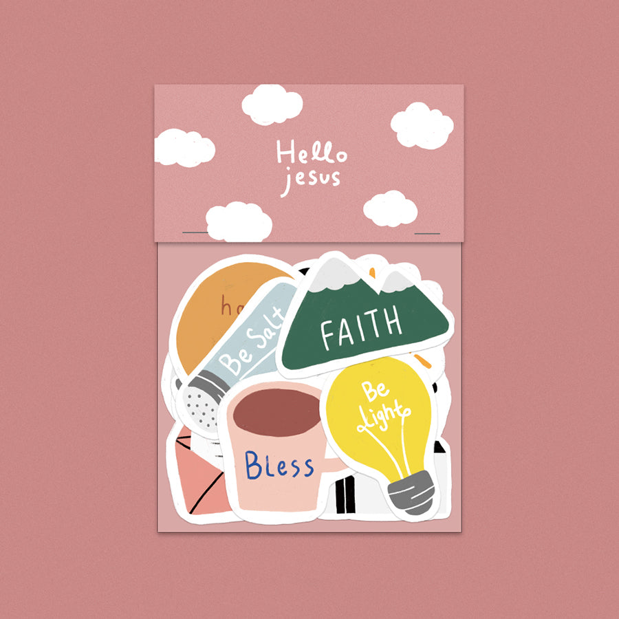 Hello Jesus | Journaling Sticker Sheet - Stickers by The Commandment Co, The Commandment Co , Singapore Christian gifts shop