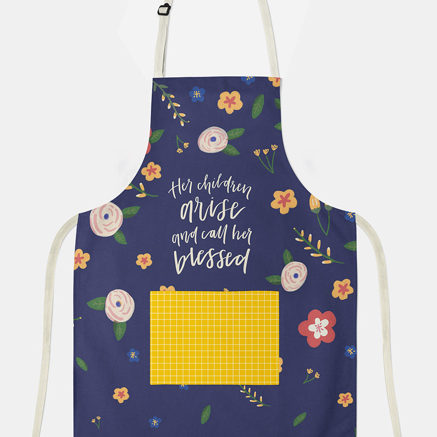 Her Children Arise and Call Her Blessed {Apron} - Apron by The Commandment Co, The Commandment Co , Singapore Christian gifts shop