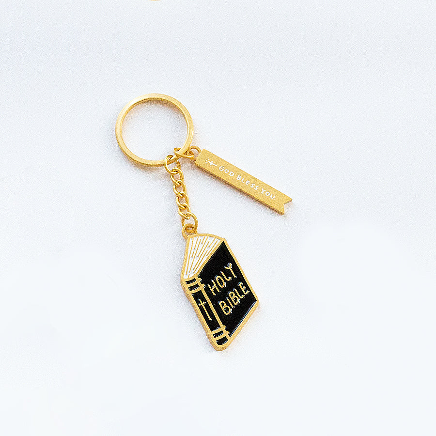 holy bible christian art deco accessories keychain
