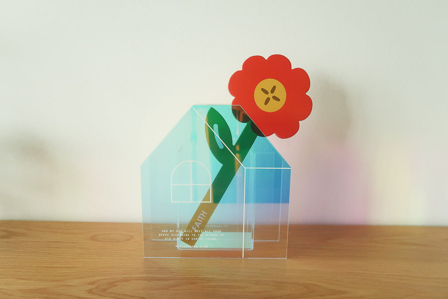 And My God Will Meet All Your Needs {Iridescent Acrylic Vase} - by The Commandment Co, The Commandment Co , Singapore Christian gifts shop