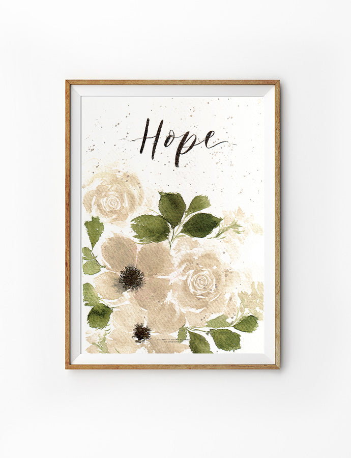 hope floral A3 poster best christian gift for housewarming birthday home wall decoration baptism TCCO the commandment singapore