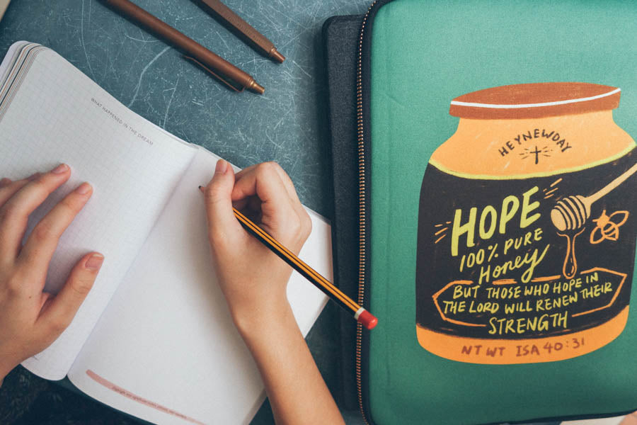 Hope Honey | Laptop Sleeve {LOVE SUPERMARKET} - Laptop Sleeve by The Commandment Co, The Commandment Co , Singapore Christian gifts shop