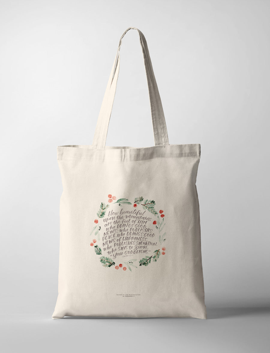 tote bag with spiritual wordings design