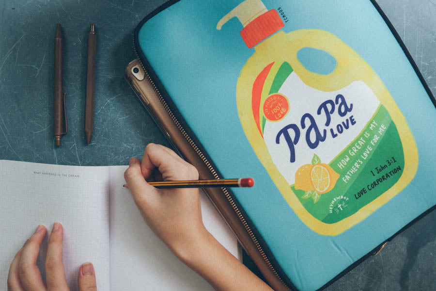 Papa Love Soap | Laptop Sleeve {LOVE SUPERMARKET} - Laptop Sleeve by The Commandment Co, The Commandment Co , Singapore Christian gifts shop