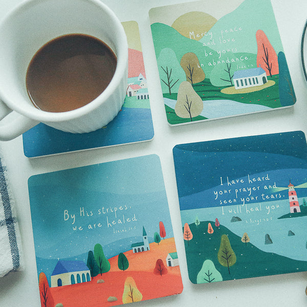 I Have Heard Your Prayer faith encouragement coaster product view.