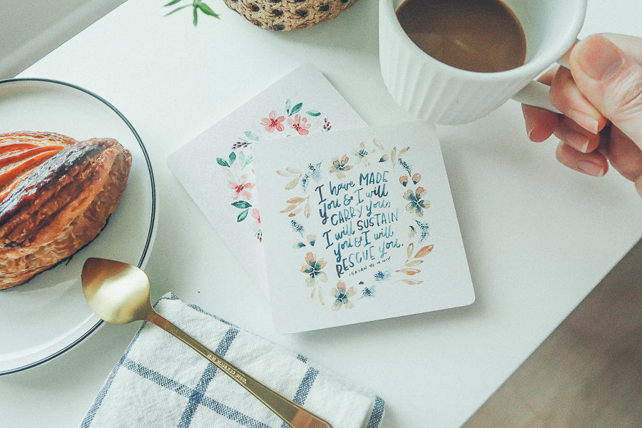 I Have Made You And I Will Carry You {Coaster} - coasters by Love That Letters, The Commandment Co , Singapore Christian gifts shop