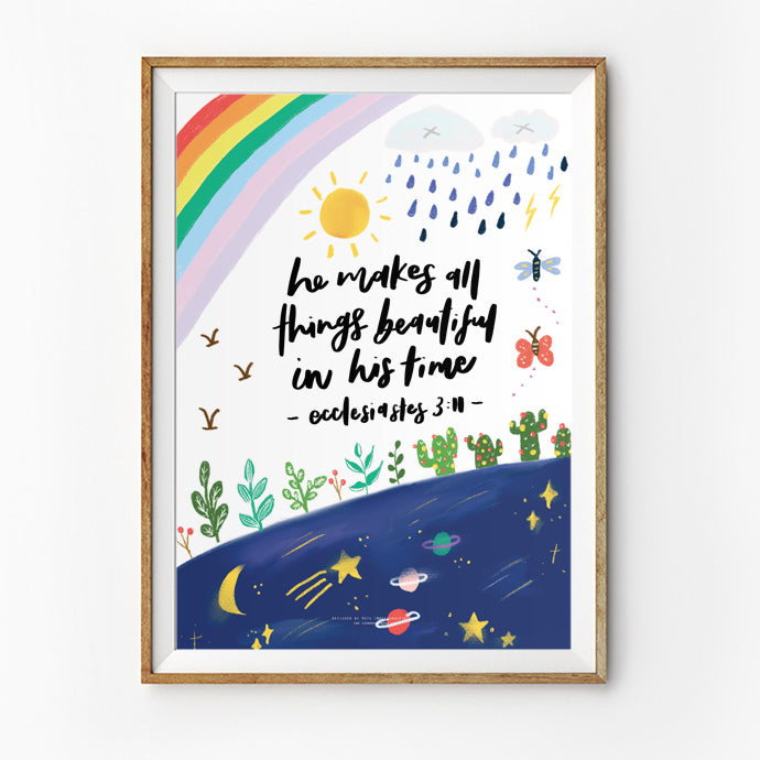 In His Time {Poster} - Posters by Deep Grace Inspo, The Commandment Co , Singapore Christian gifts shop