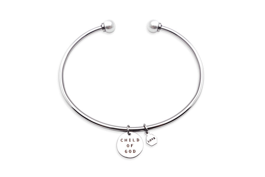 Round Pendant - with Hexagon Love Pendant {Bracelet} - Bracelets {by J&Co Foundry} by J&Co Foundry, The Commandment Co , Singapore Christian gifts shop