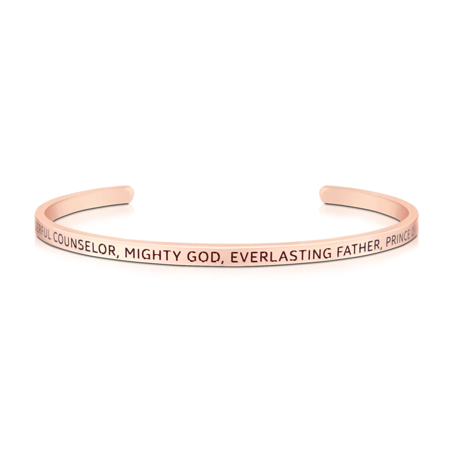 Wonderful Counselor, Mighty God, Everlasting Father, Prince Of Peace {Verse Band} - verse band by J&Co Foundry, The Commandment Co , Singapore Christian gifts shop