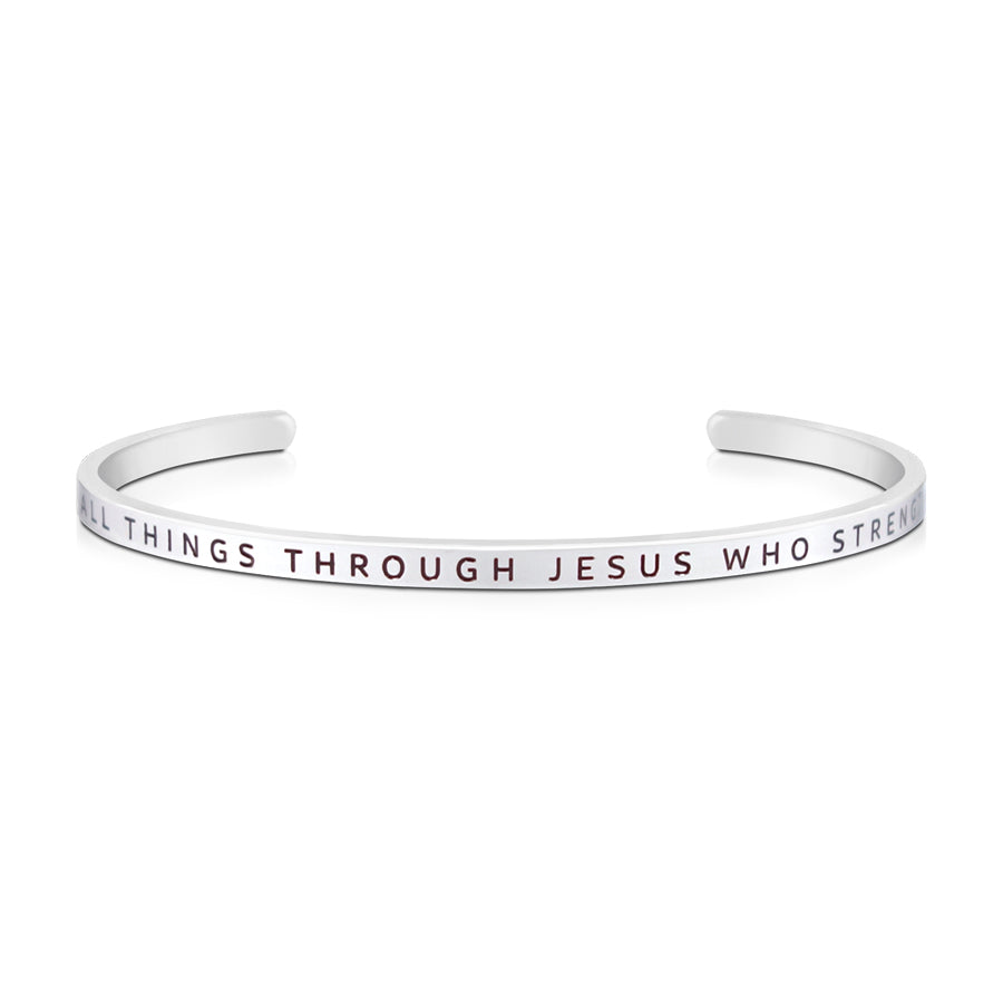 I Can Do All Things Through Jesus Who Strengthens Me {Verse Band} - verse band by J&Co Foundry, The Commandment Co , Singapore Christian gifts shop