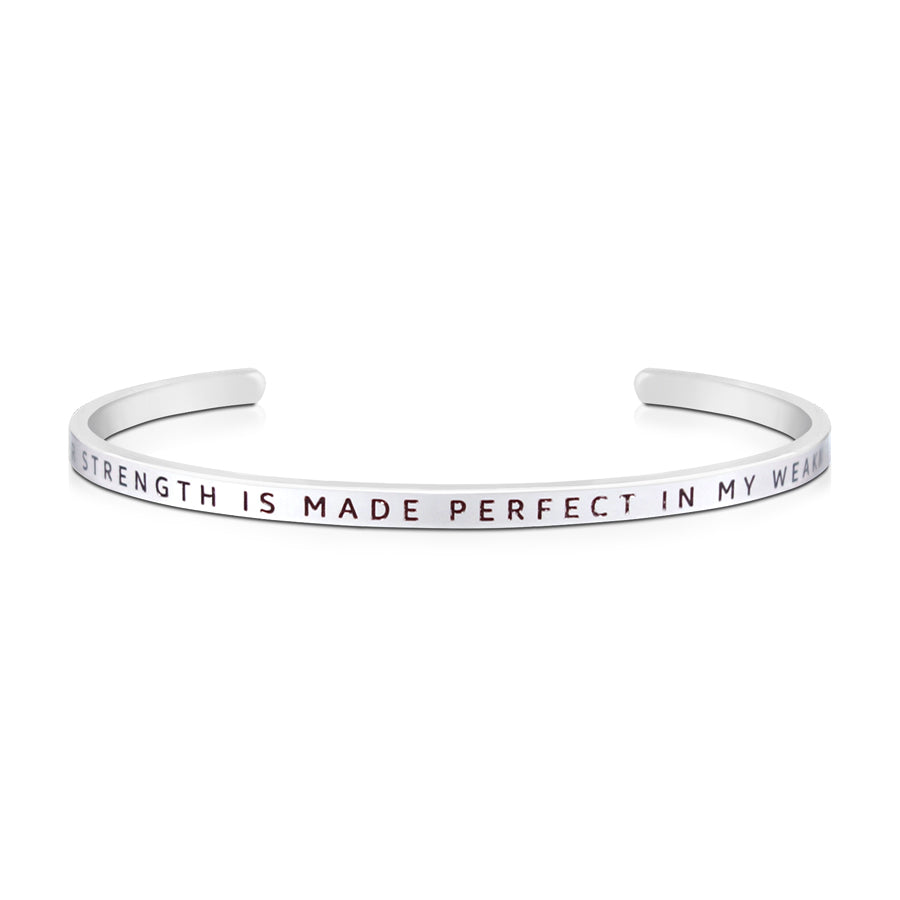 Your Strength Is Made Perfect In My Weakness {Verse Band} - verse band by J&Co Foundry, The Commandment Co , Singapore Christian gifts shop