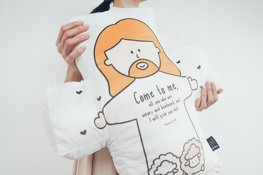 Jesus and Me soft cross-shaped Christian plush toy