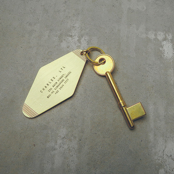 Hotel Brass Keychain - Keychain by The Messenger by TCCO, The Commandment Co , Singapore Christian gifts shop