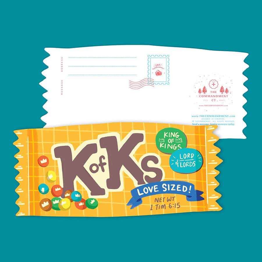 King of Kings Colorful Chocolate {LOVE SUPERMARKET Card} - Cards by The Commandment Co, The Commandment Co , Singapore Christian gifts shop