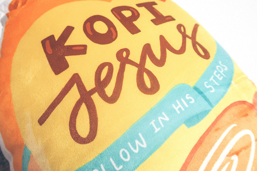 Kopi Jesus Coffee {Plush Toy} - plush toys by The Commandment Co, The Commandment Co , Singapore Christian gifts shop