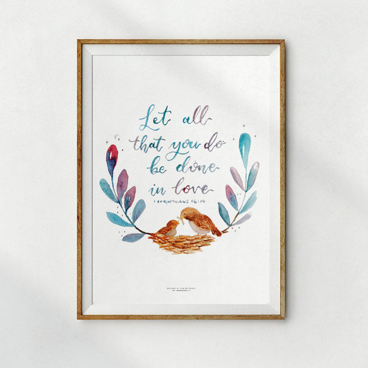 Done In Love {Poster} - Posters by P.Paints, The Commandment Co , Singapore Christian gifts shop