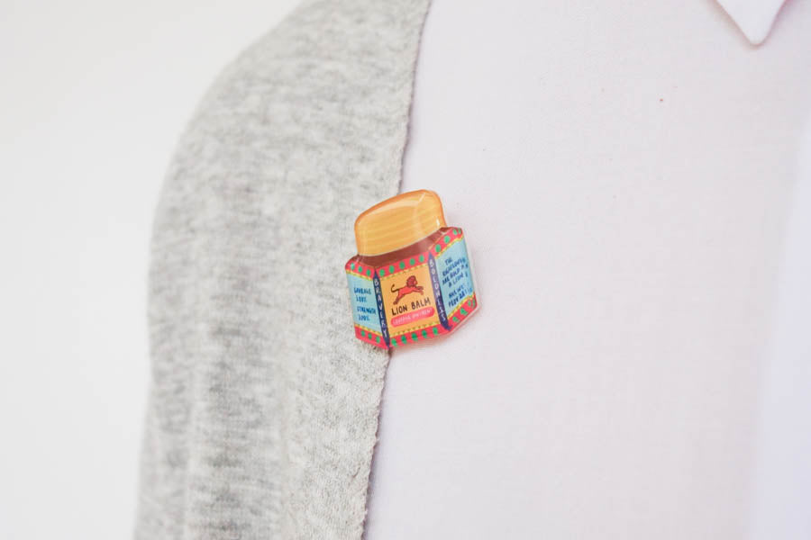 Lion Balm {LOVE SUPERMARKET Pins} - Accessories by Hey New Day, The Commandment Co , Singapore Christian gifts shop