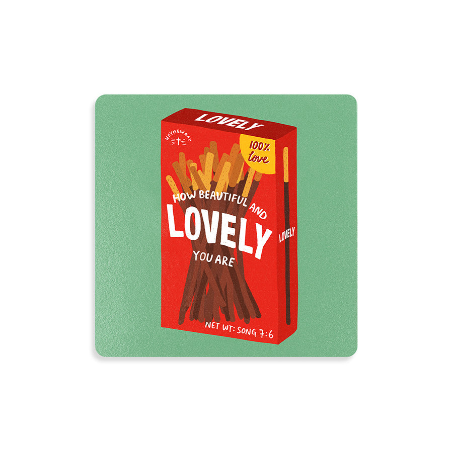 Lovely Chocolate Sticks | Coasters {LOVE SUPERMARKET} - coasters by The Commandment Co, The Commandment Co , Singapore Christian gifts shop