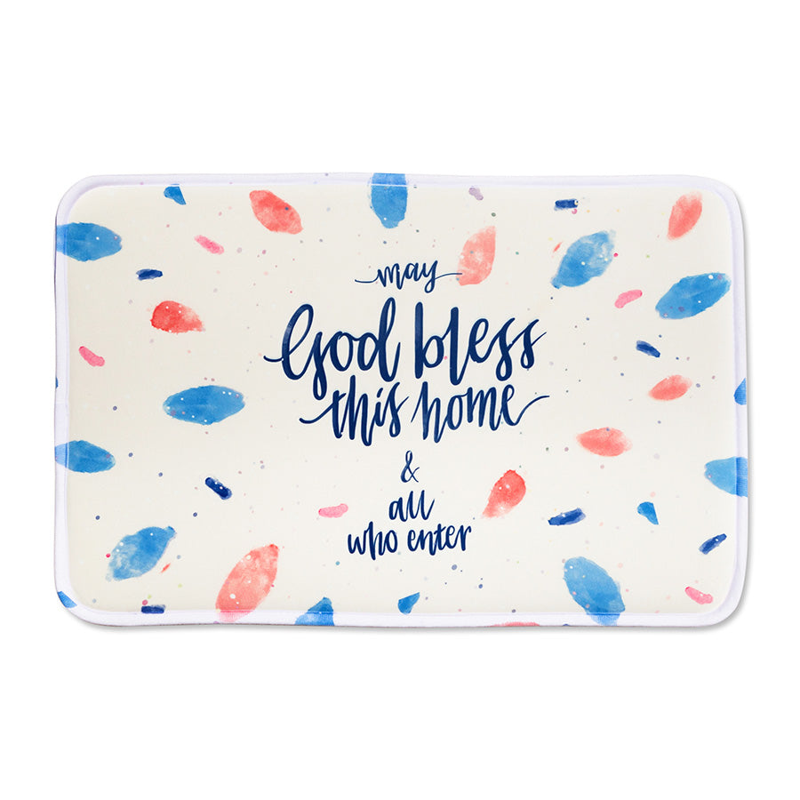 May God Bless This Home & All Who Enter {Door Mat} - door mat by The Commandment Co, The Commandment Co , Singapore Christian gifts shop