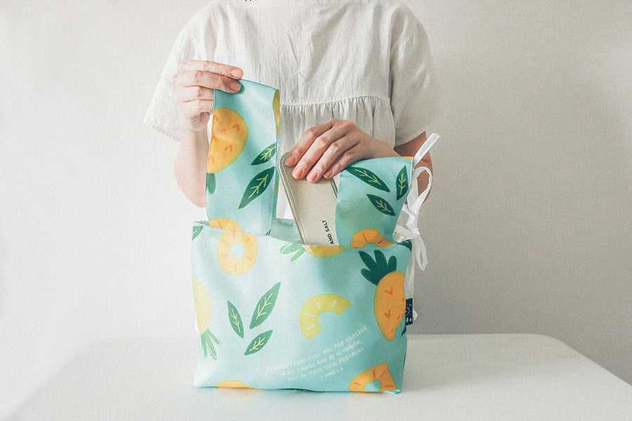 Tropical Pineapple - Prosper In All Things {Lunch Bag} - lunch bag by The Commandment Co, The Commandment Co , Singapore Christian gifts shop