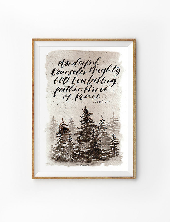 Mighty God {Poster} - Posters by QLetters, The Commandment Co , Singapore Christian gifts shop