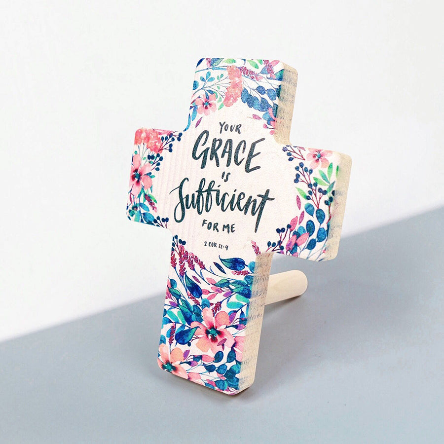 Your grace is sufficient for me wooden cross makes great home decor ideas and adds a splash of colour and inspiration to your home