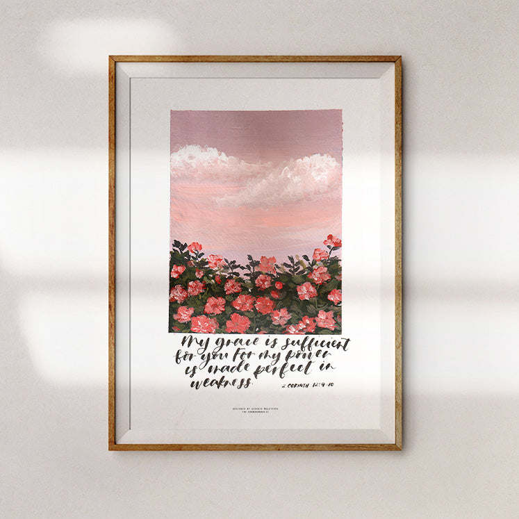 my grace is sufficient for you poster a3 baptism idea the commandment co TCCO