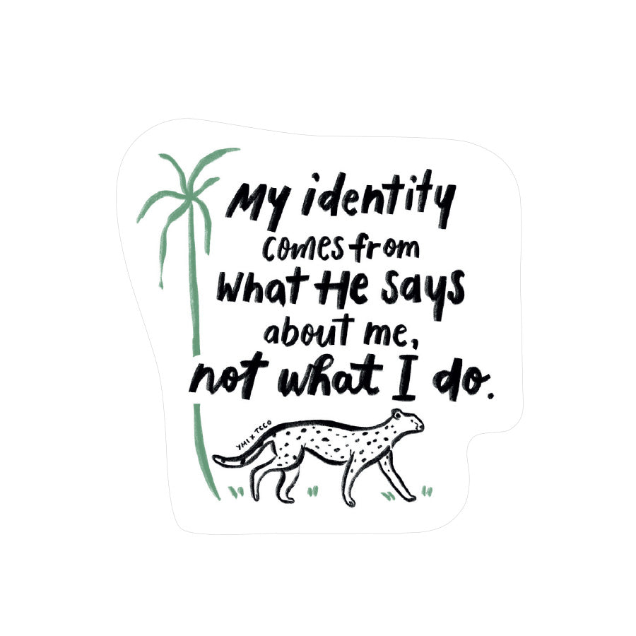 My Identity Comes From What He Says About Me {Mirror Decal Stickers} - Decal by YMI, The Commandment Co , Singapore Christian gifts shop