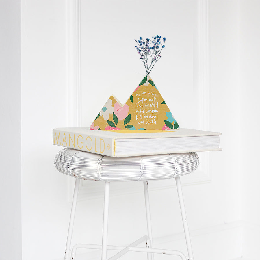 Love In Deed And Truth {Mountain Vase} - by The Commandment Co, The Commandment Co , Singapore Christian gifts shop