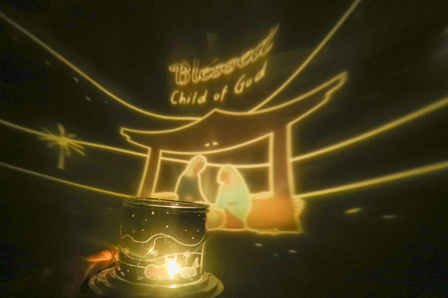 Nativity scene design from the Light of the World night light projector
