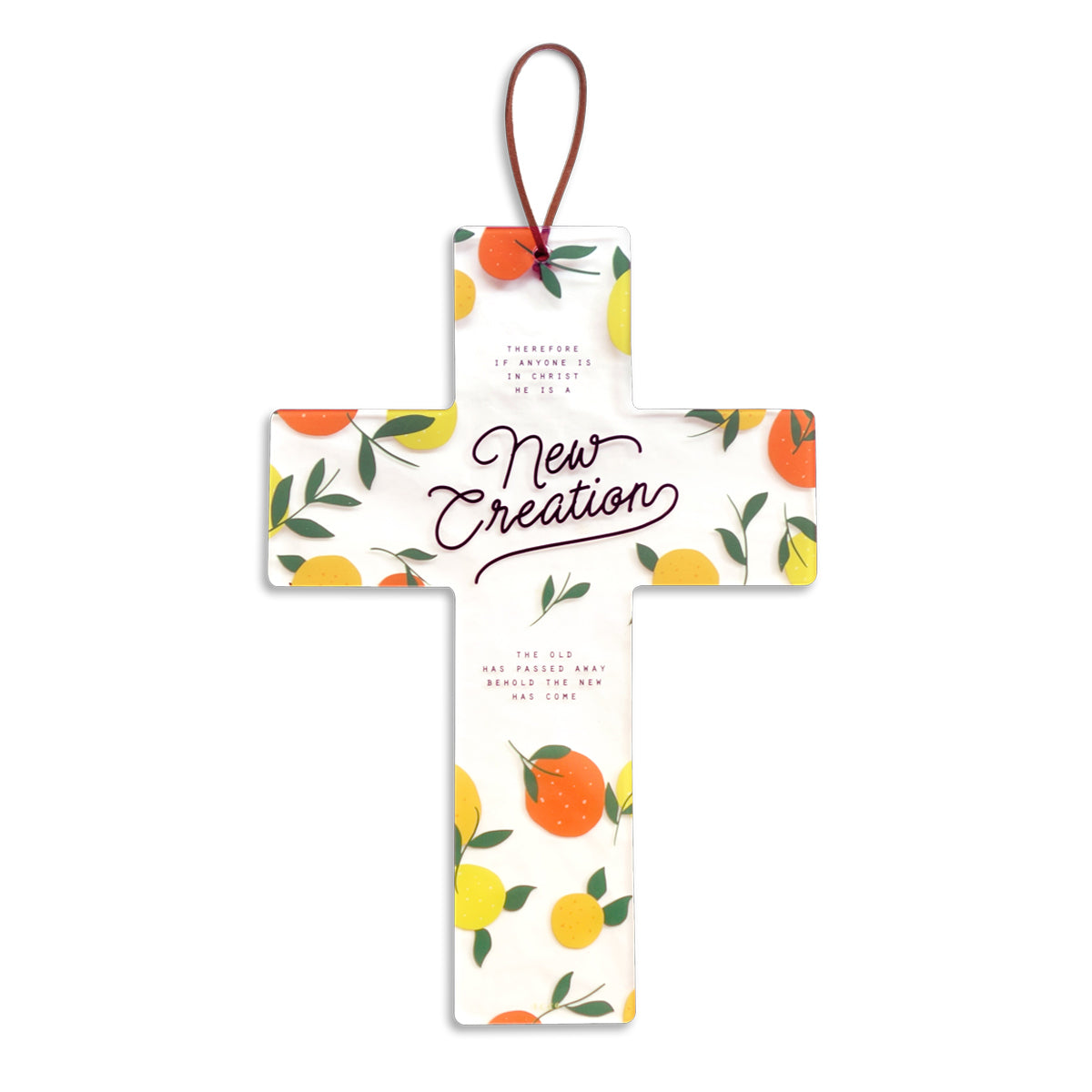 He is a New Creation Bible verce acrylic cross, Christian home decor ideas