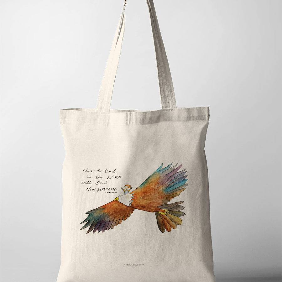 New Strength {Tote Bag} - tote bag by P.Paints, The Commandment Co , Singapore Christian gifts shop