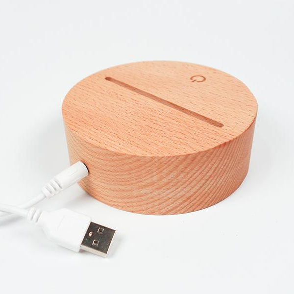 Wooden base for the Peace I Leave with You night light