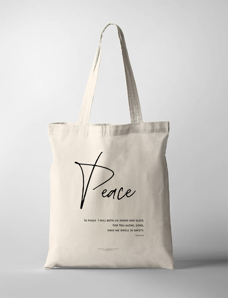 Peace {Tote Bag} - tote bag by His Mighty Prints, The Commandment Co , Singapore Christian gifts shop