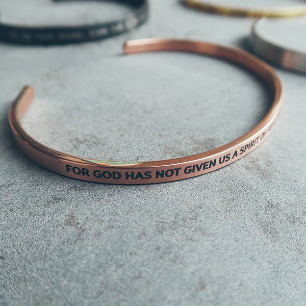 Personalised verse band with Bible verse engraving