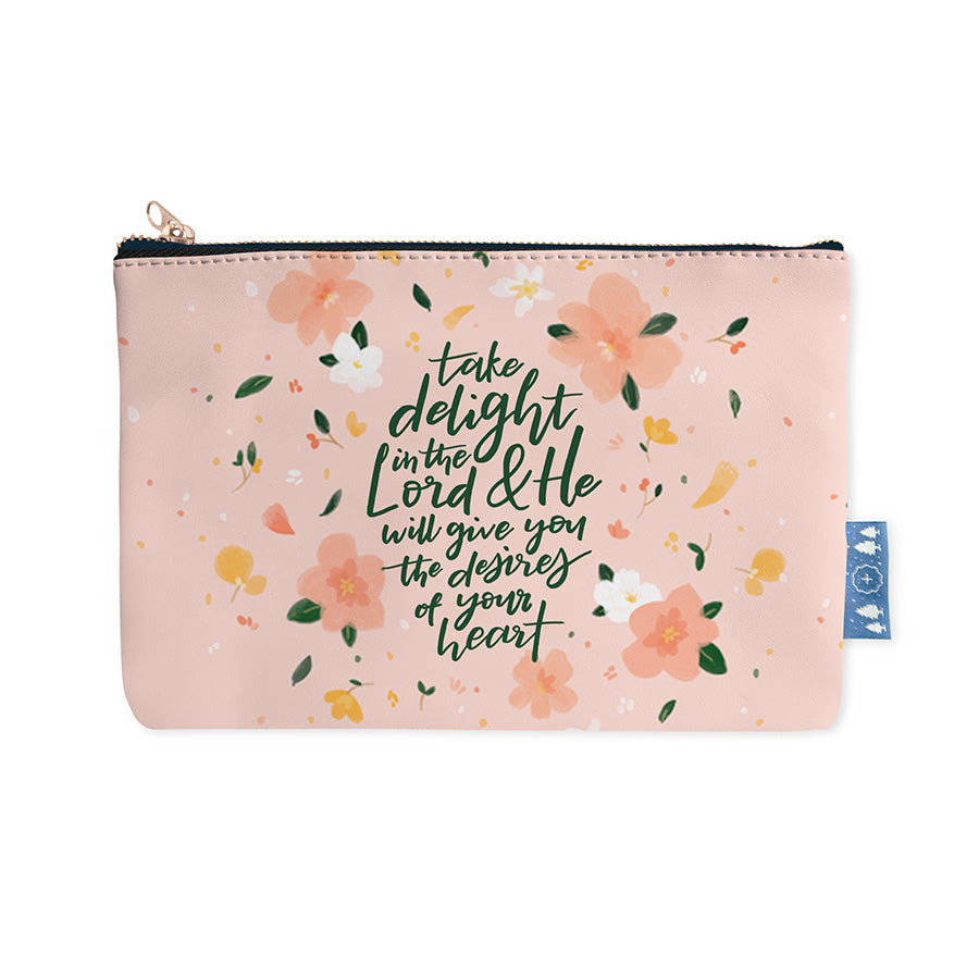Take Delight In The Lord {Pouch} - Pouch by Hey New Day, The Commandment Co , Singapore Christian gifts shop