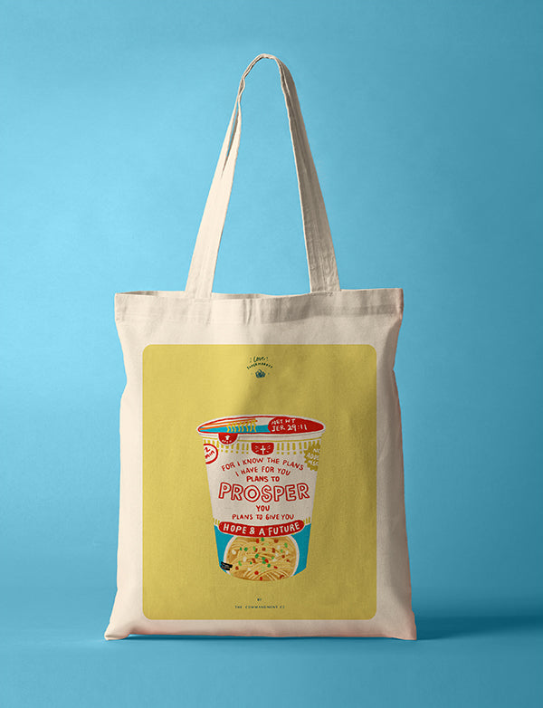 Cup Noodles Prosper {Tote Bag} - tote bag by The Commandment, The Commandment Co , Singapore Christian gifts shop