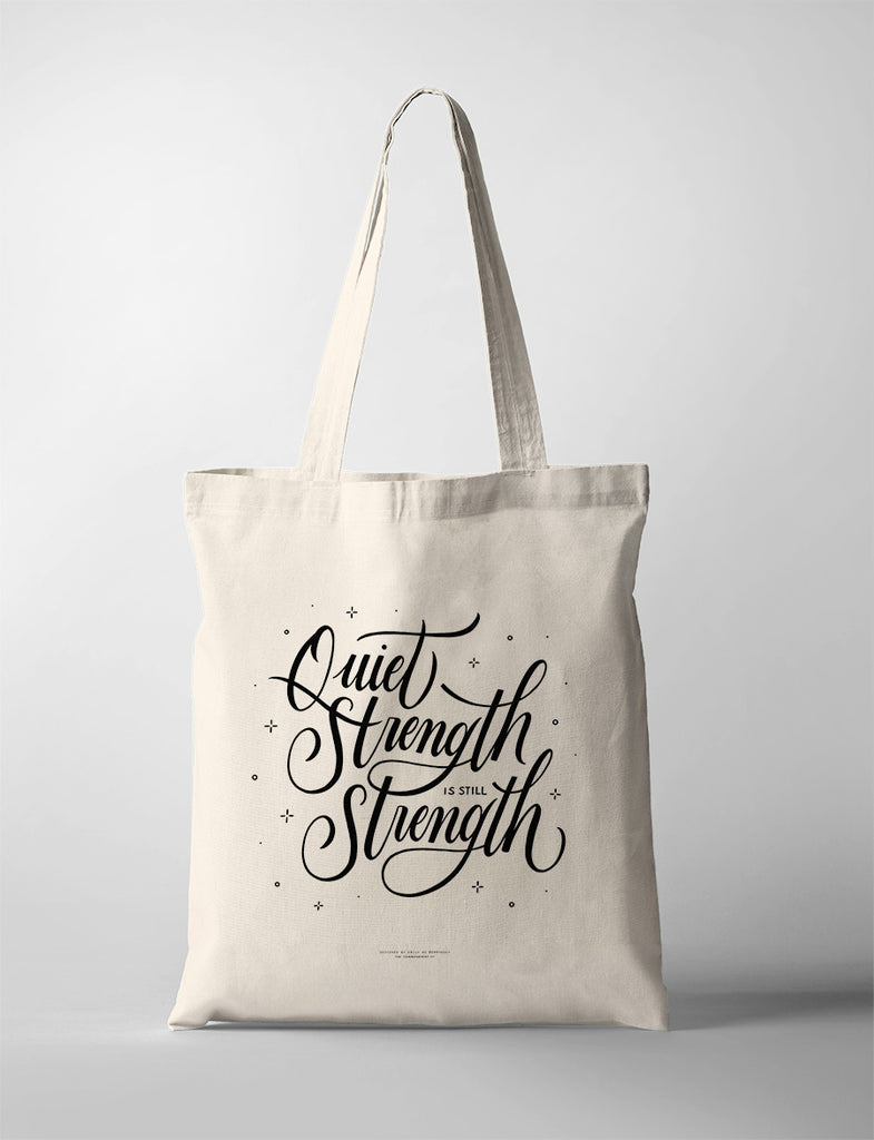 Quiet Strength {Tote Bag} - tote bag by Emmyhoky, The Commandment Co , Singapore Christian gifts shop