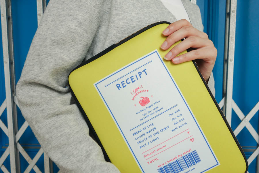 Little Lamb Sweet | Laptop Sleeve {LOVE SUPERMARKET} - Laptop Sleeve by The Commandment Co, The Commandment Co , Singapore Christian gifts shop